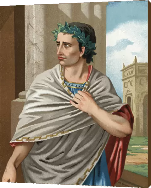 Portrait of Julius Caesar in Latin Caius Julius Caesar Statesman and Roman General (Rome