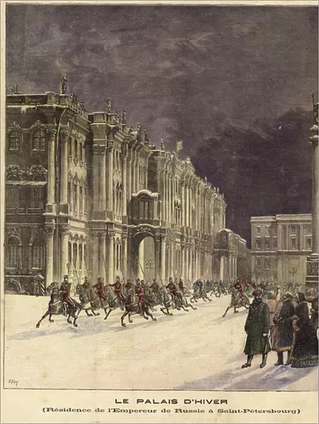 The Winter Palace (coloured engraving)