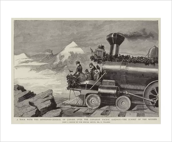 A Tour with the Governor-General of Canada over the Canadian Pacific Railway, the Summit of the Rockies (engraving)