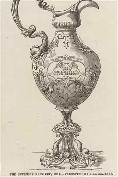The Guernsey Race Cup, 1851, presented by Her Majesty (engraving)