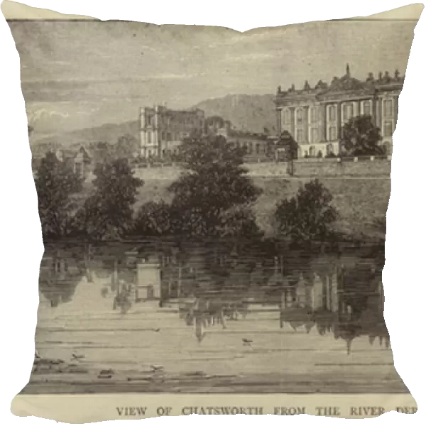 View of Chatsworth from the River Derwent (engraving)