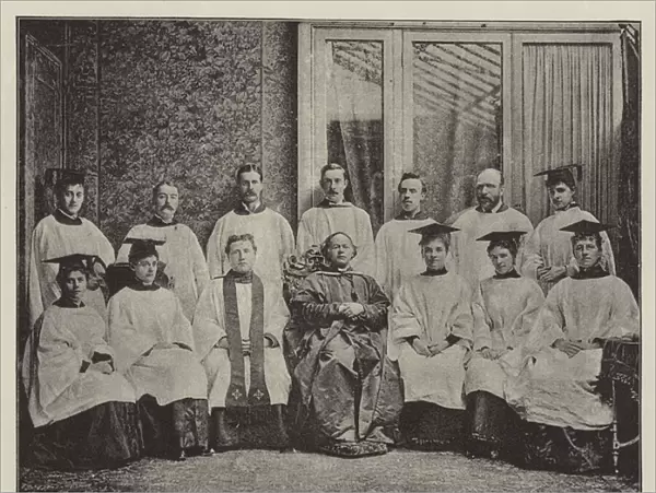 The Reverend H R Haweis and his 'Mixed'Choir (b  /  w photo)
