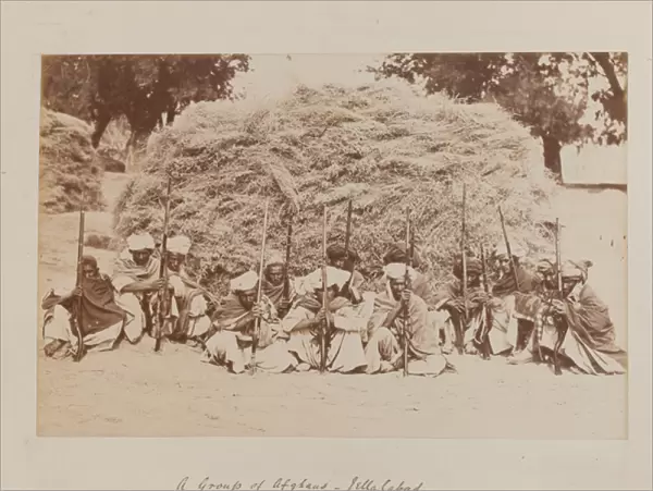 Afghan men, Jalalabad, 1878 circa (b  /  w photo)