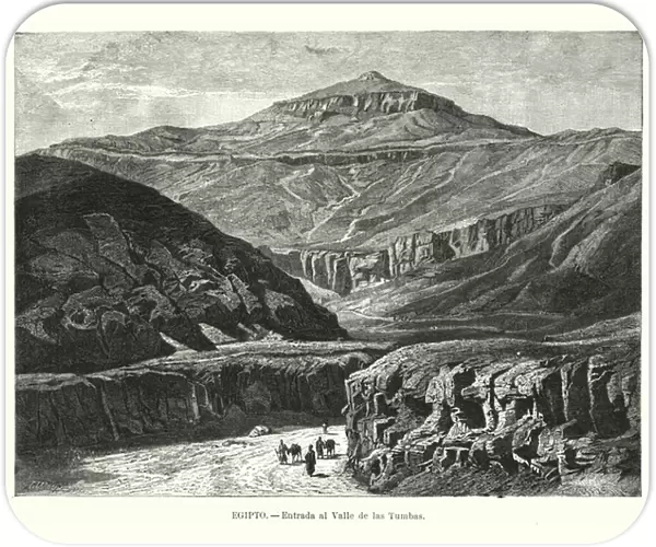 Entrance to the Valley of the Kings, Egypt (litho)