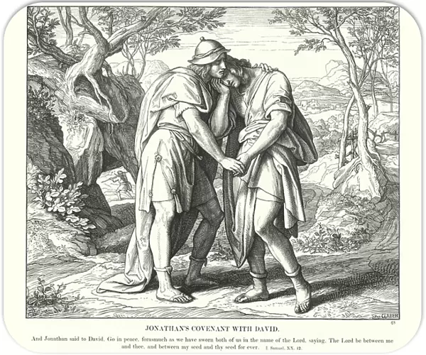 Jonathans Covenant with David (engraving)