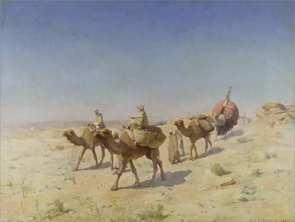 A Camel Train, 1899 (panel)