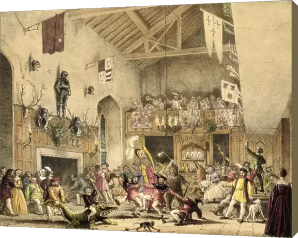 Twelfth Night Revels in the Great Hall, Haddon Hall, Derbyshire