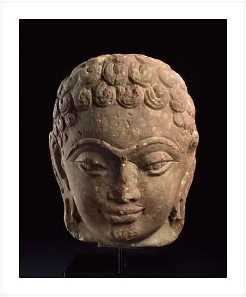 Head of a Jain Tirthankara, Mathura Region, Kushan period, 3rd-4th century AD (sandstone)
