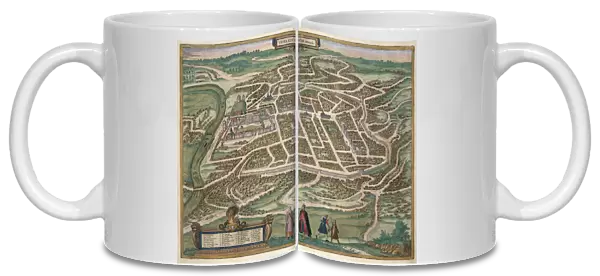 Map of Vilnius, Lithuania, from Civitates Orbis Terrarum