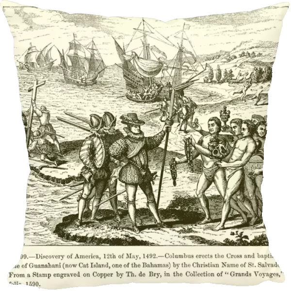 Discovery of America, 12th of May, 1492 (engraving)