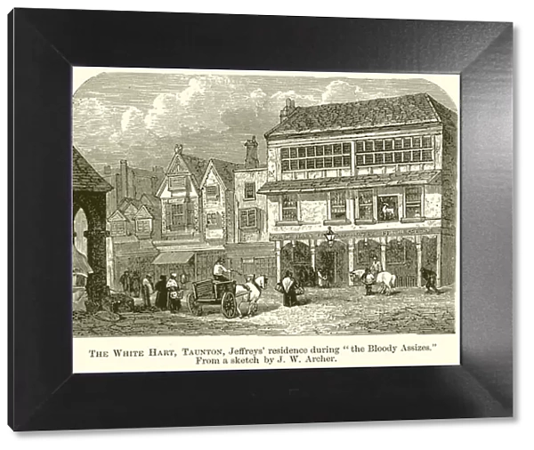 The White Hart, Taunton, Jeffreys Residence during 'the Bloody Assizes'(engraving)