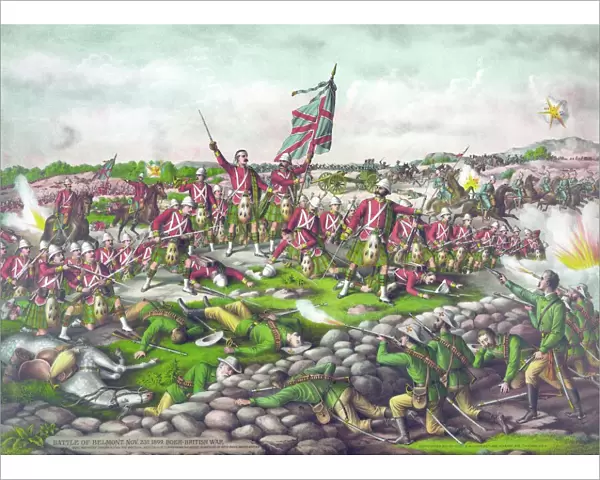 Battle of Belmont. Nov. 23rd, 1899. Boer-British War, pub. 1900 (colour litho)