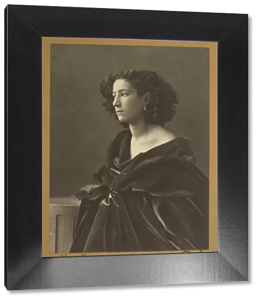 Portrait of Sarah Bernhardt in 1864 by Nadar, 1864 (silver print photograph)