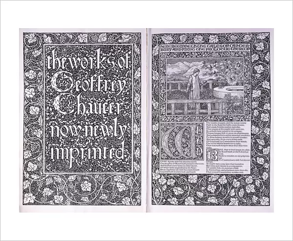 Title page and opening page from the Kelmscott Press edition of