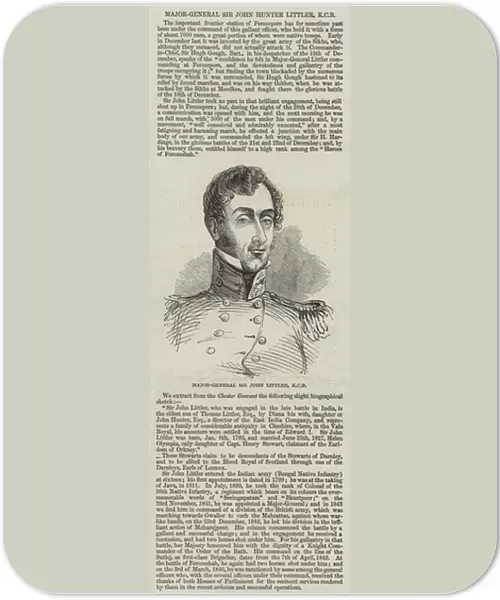 Major-General Sir John Hunter Littler, KCB (engraving)