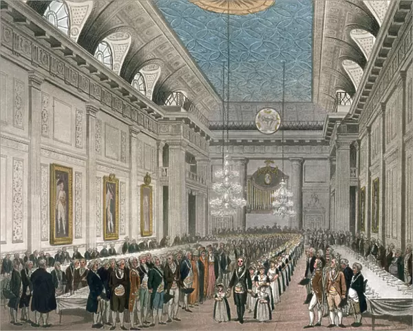 The Procession at Freemasons Hall, Queen Street, on the occasion of the Annual