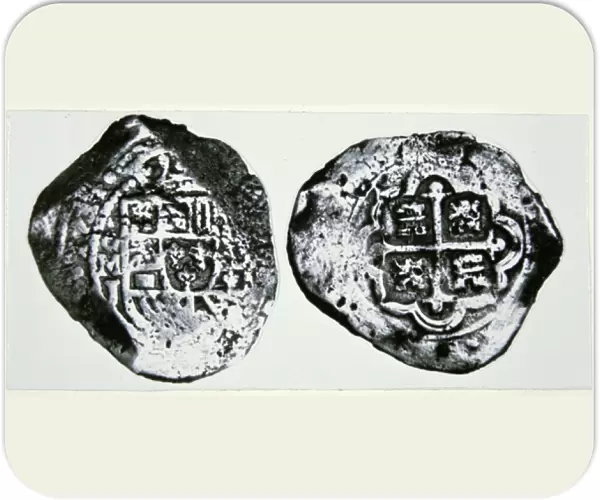 A Piece of Eight, dated 1714 (silver) (b  /  w photo)