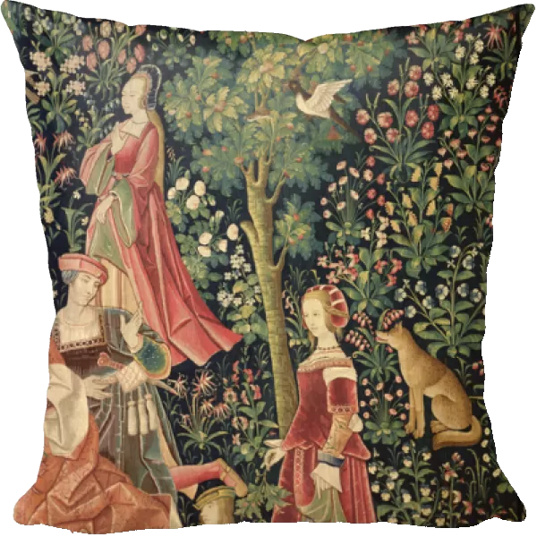 La Vie Seigneuriale: Young women and a fox, c. 1500 (tapestry)