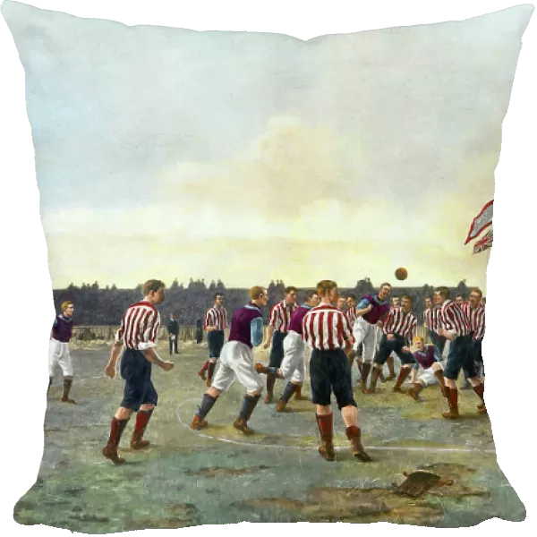 Aston Villa v Sunderland, 1893 (colour litho)