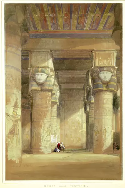 Dendera ancient Tentyris, 1838 (w  /  c and gouache over pencil on paper)
