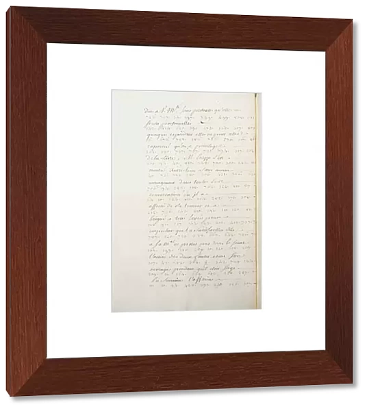 Letter written in code by Jean-Jacques Rousseau while secretary to the French Ambassador