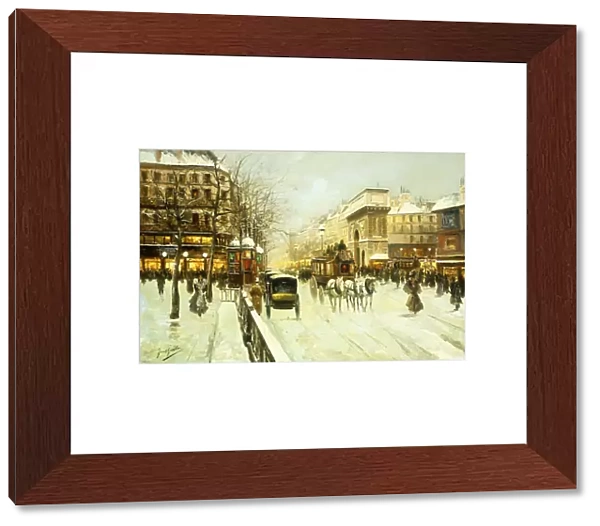 Paris Street Scene (oil on canvas)