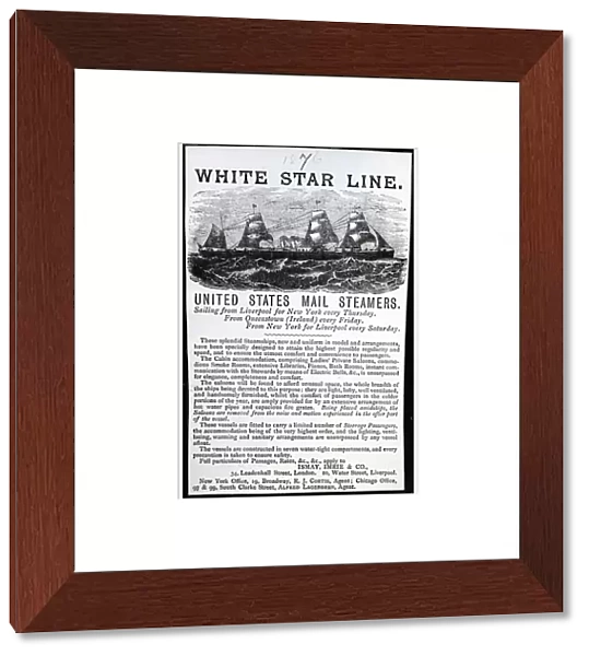 Advertisment for the White Star Line, 1876 (printed paper)