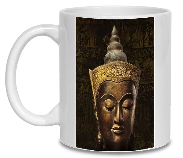 Ayutthaya style head of a crowned Buddha image (bronze)