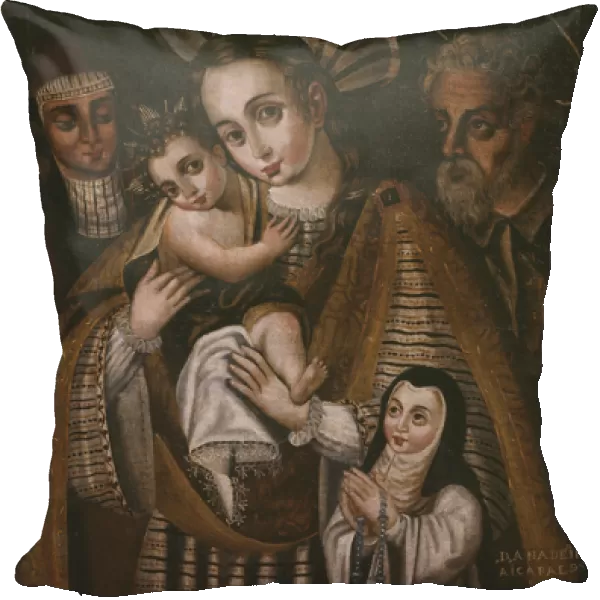 Ex voto, Holy Family with St. Anne and the nun of the Abbey