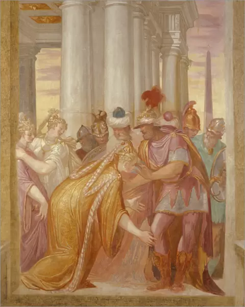 Central wall depicting Sophonisba requesting help from Massinissa (fresco)