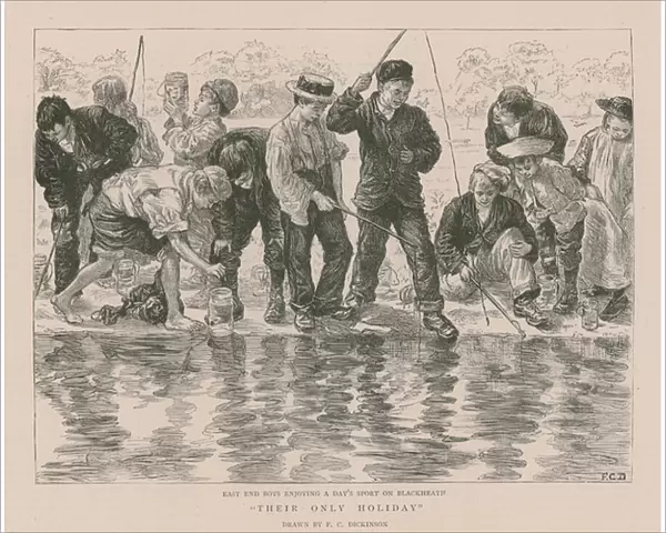 East end boys enjoying a days sport on Blackheath (engraving)