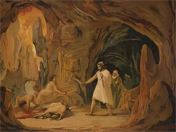 Odysseus in Tartarus (chromolitho)