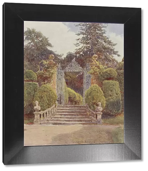 Brockenhurst, the Garden Gate (colour litho)