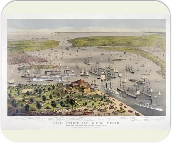 The Port of New York: Birds Eye View from the Battery, looking South, pub