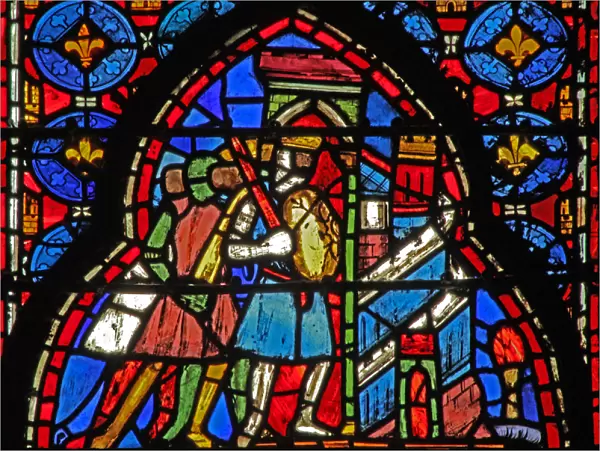 Window w15 Holy Relics: Heraclius seizes the Persian capital (stained glass)