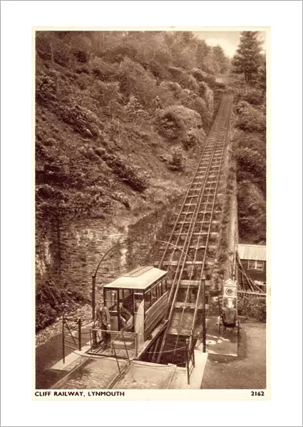 Cliff Railway, Lynmouth (b  /  w photo)