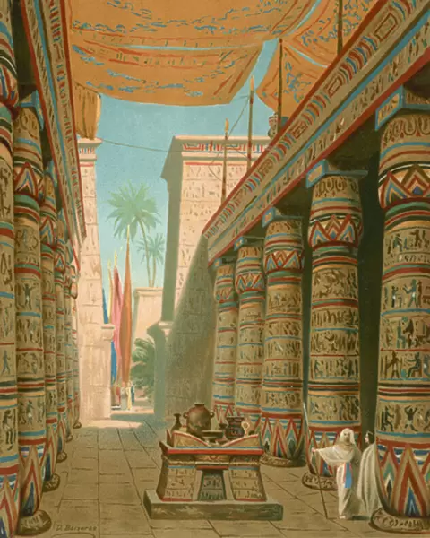 Interior of a palace of an Egyptian ruler
