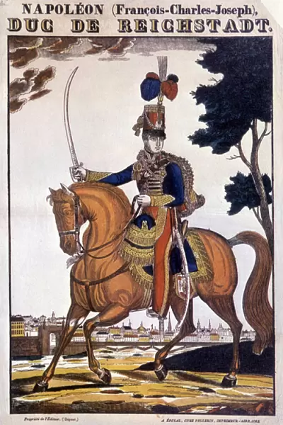 Napoleon II, son of Emperor Napoleon I (1769-1821), on horseback - image of Epinal