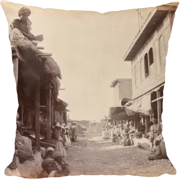 Street scene, Jalalabad 1879 (b  /  w photo)