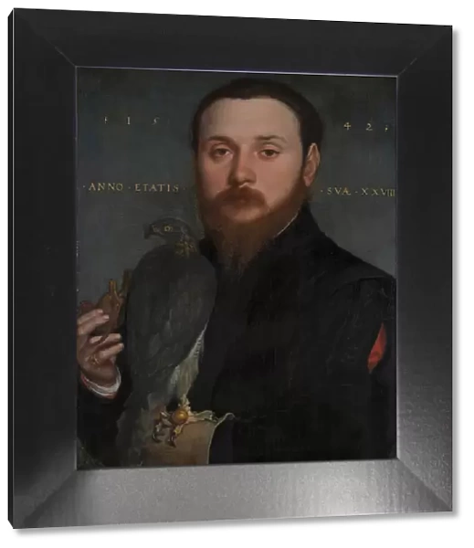 Portrait of a Nobleman with a Hawk, 1542 (oil on panel)