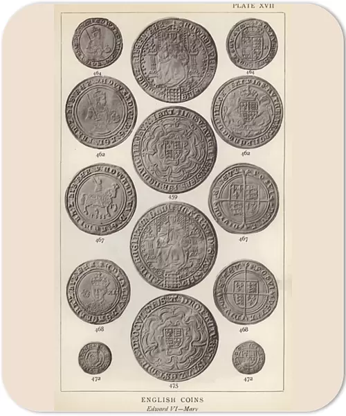 English Coins, Henry VI, Mary (b  /  w photo)