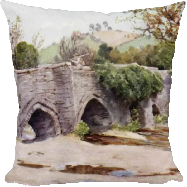 Old Bridge at Lostwithiel (colour litho)