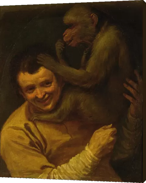 Man with Monkey, 1590-91 (oil on canvas)