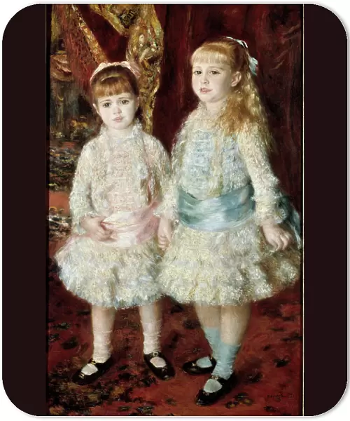 Pink and Blue (The Cahen Ladies of Antwerp). Painting by Pierre Auguste Renoir