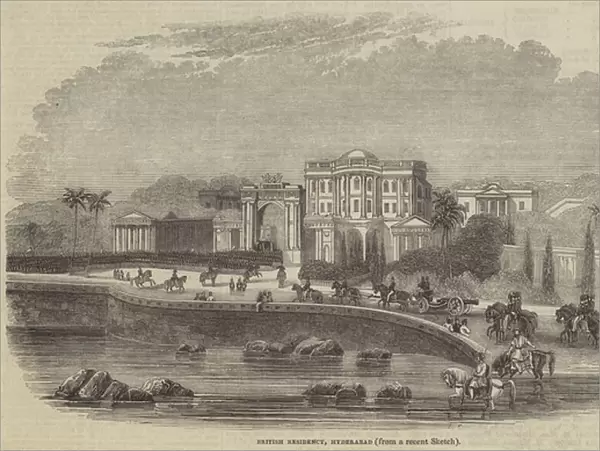 British Residency, Hyderabad (engraving)