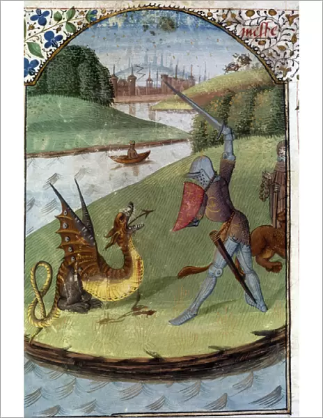 Knights of the Round Table: 'Lancelot fights against the dragon'