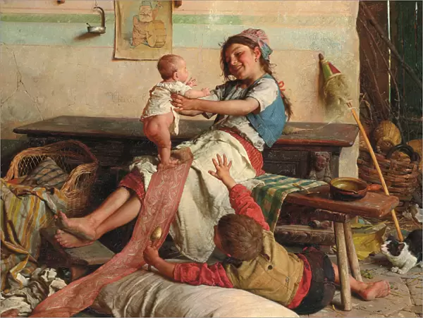 Brotherly Affection; Affetto fraterno, c. 1900 (oil on canvas)