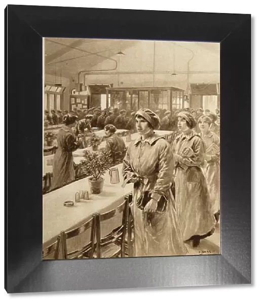 Female Munitions workers, 1914-19 (litho)