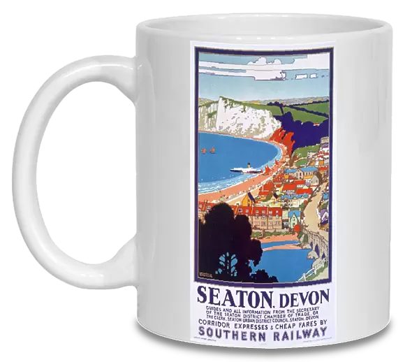 Seaton, Devon, poster advertising Southern Railway (colour litho)