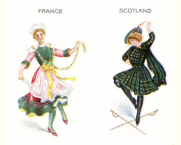 The Auld Alliance, France and Scotland, 1915 (colour litho)